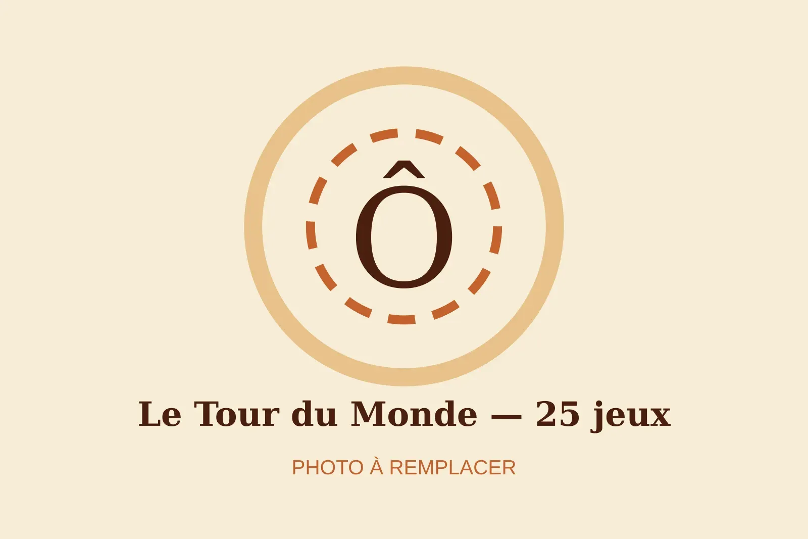 Le pack Le Tour du Monde installé en extérieur, 25 jeux en bois disposés sur l'herbe.